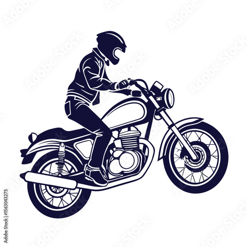 A motor bike rider riding fast in a cornering way