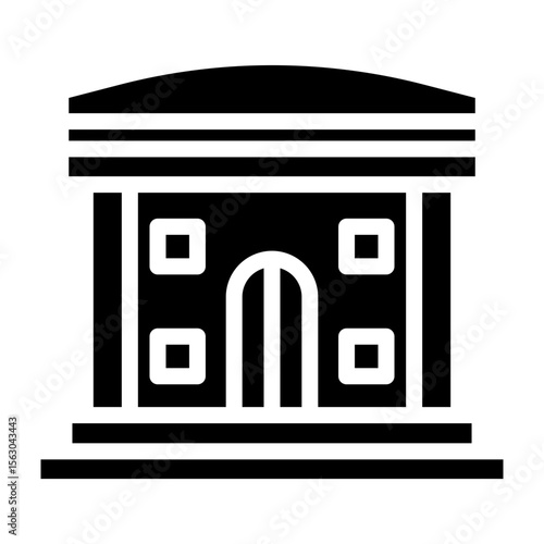 Town Hall Vector Glyph Icon Design