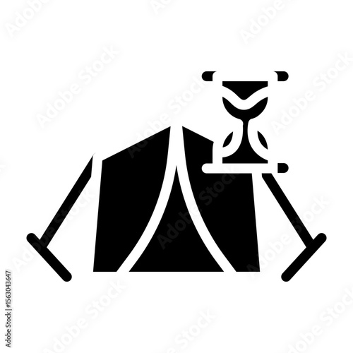 Temporary Shelter Vector Glyph Icon Design
