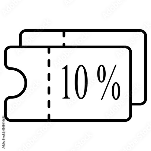 percentage discount line Icon
