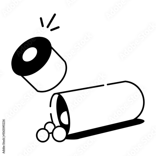 A sketchy style icon representing a single bullet
