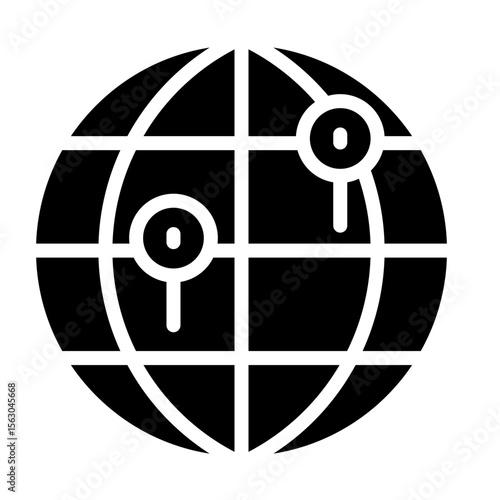 Emerging Market Strategy Vector Glyph Icon Design