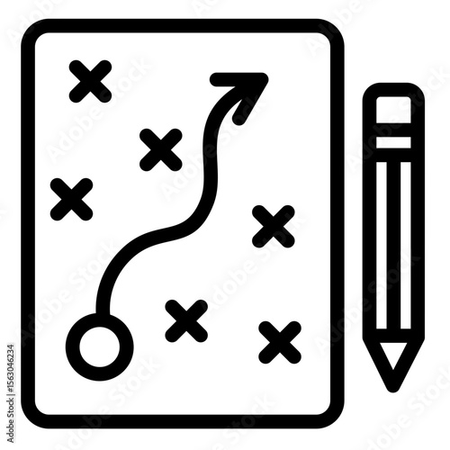 Critical Path   Icon Vector Illustration