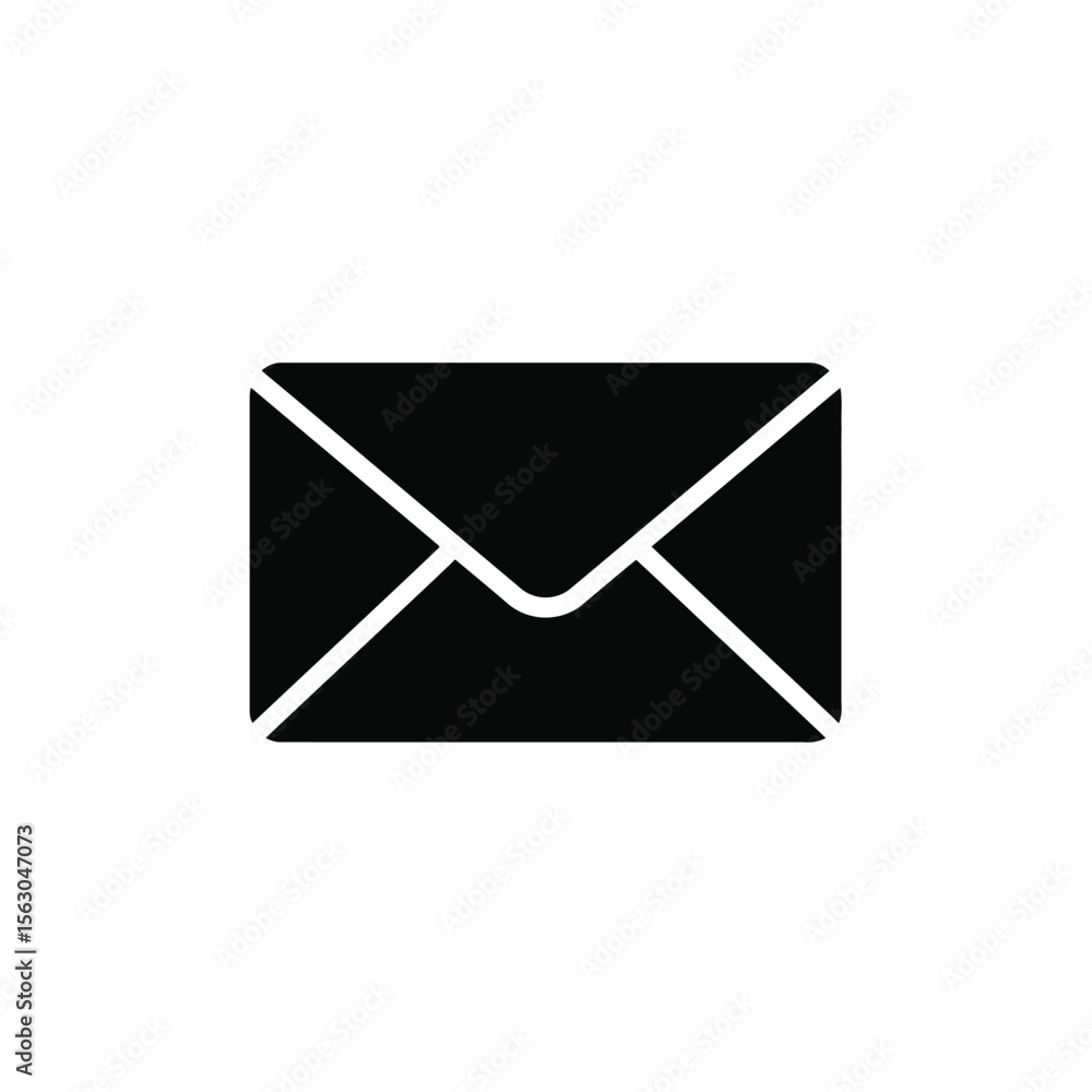 Envelope Email Icon Silhouette Envelope Email Icon Silhouette