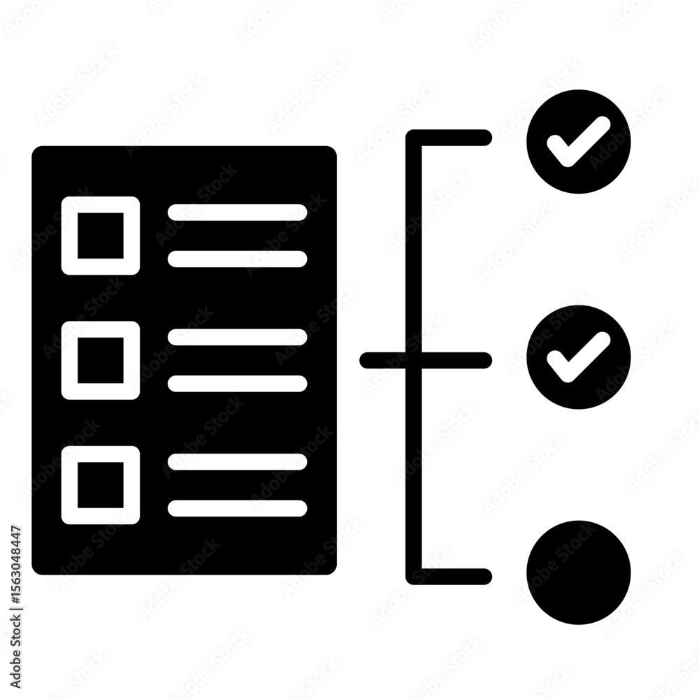 Fototapeta premium Deliverables List Icon Vector Illustration