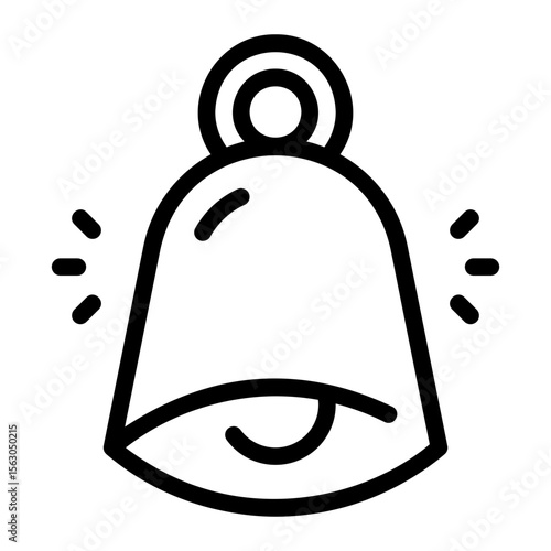 cow bell line icon