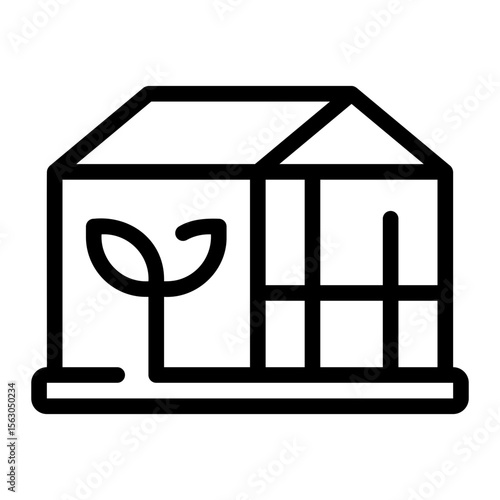 greenhouse line icon
