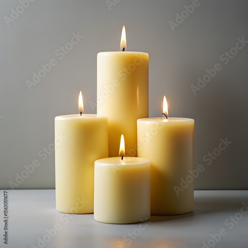 Wallpaper Mural Warm Glowing Candles for Relaxation Torontodigital.ca