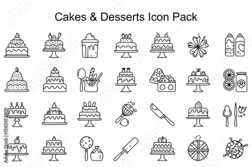 Cakes & Desserts Icon Pack