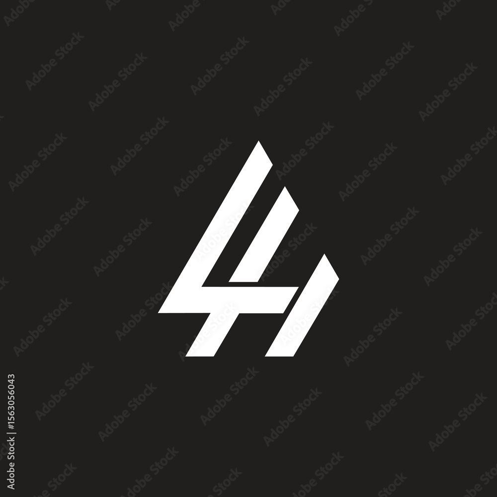 Fototapeta premium LH or HL Professional logo design vector template.