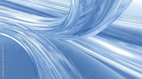 Wallpaper Mural Abstract light blue flowing lines (1) Torontodigital.ca
