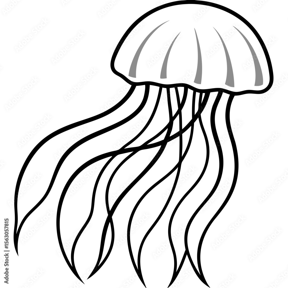 Minimalist Jellyfish Art Minimalist Jellyfish Art