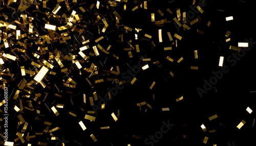 Golden Confetti Explosion Abstract Background.