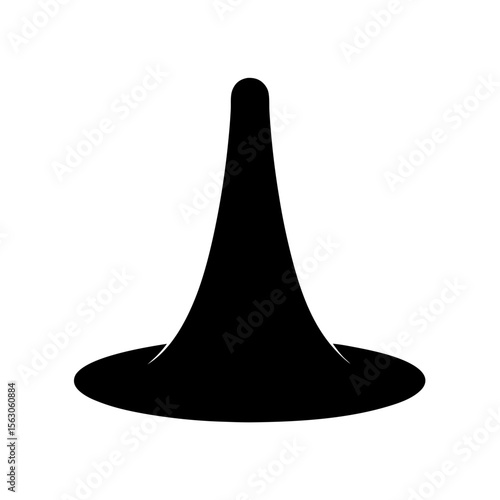 Simple Black and White Medical Speculum Silhouette on a White Background