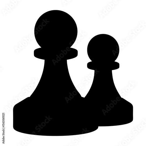 Two chess pawns in silhouette depicting the concept of strategy and planning