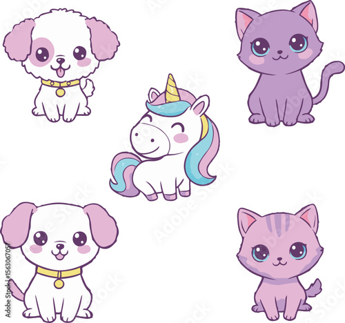 A fun cute cartoon animal for Kids Book Illustration