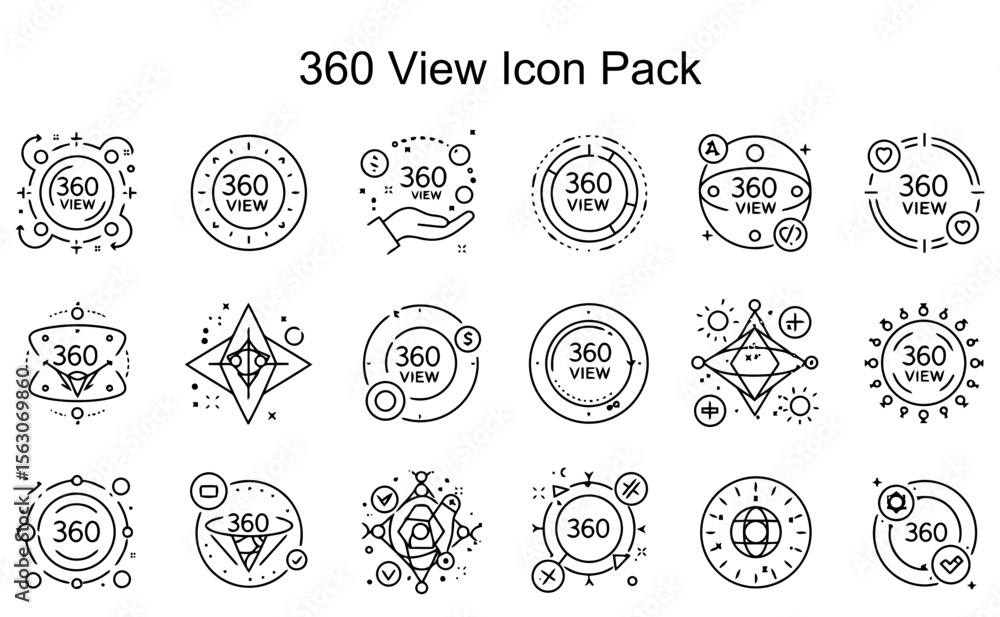 Fototapeta premium 360 View Icon Pack