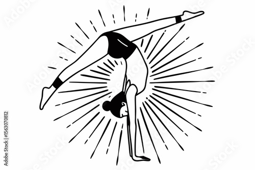 Minimalist Yoga Pose Vector Illustration