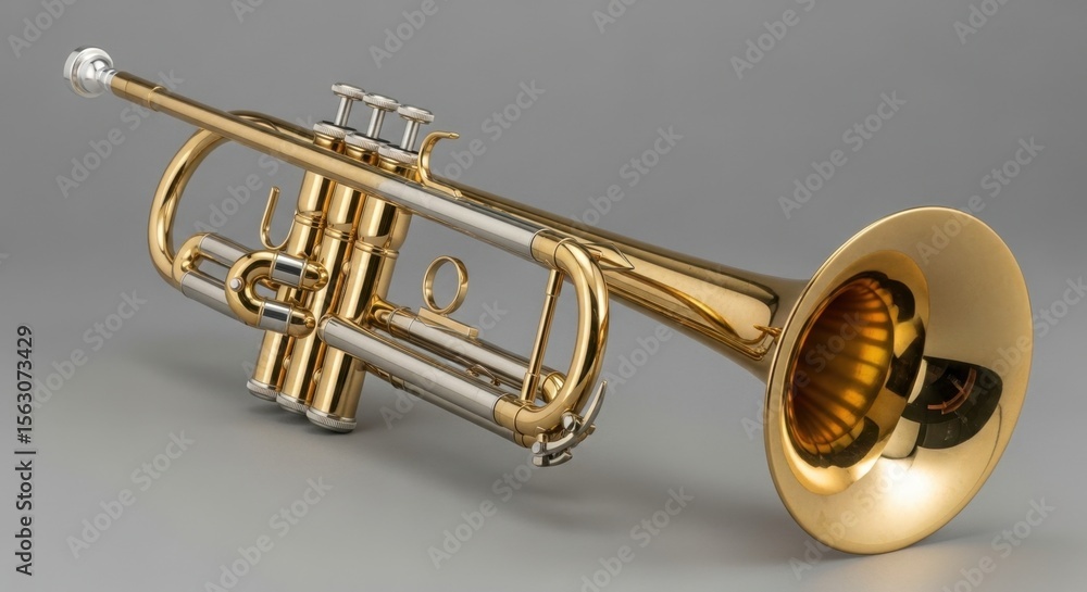 Obraz premium Trumpet performance concert hall music instrument indoor close-up artistry in sound