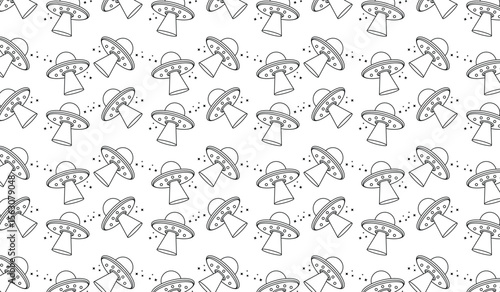 ufo fly vector pattern design background template