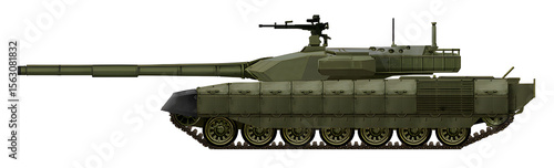 Moujahid I MBT (Concept of a new MBT, with an automatic loader in the stern of the turret and a 125mm gun)