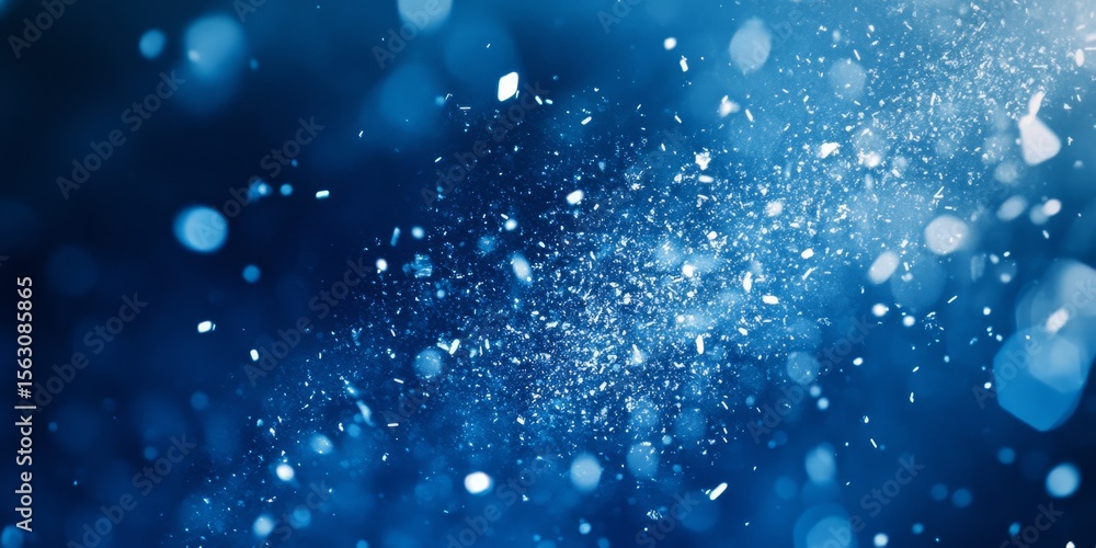Abstract Blue Background with Sparkling Particles Abstract Blue Background with Sparkling Particles
