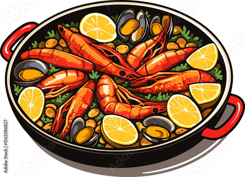 Paella Seafood Delight: A Spanish Culinary Masterpiece