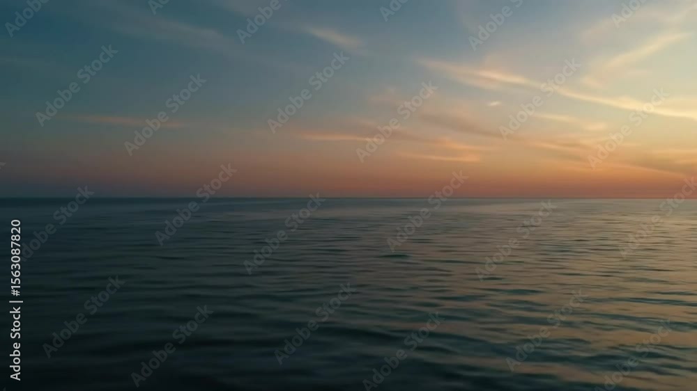 Sunset Gradient Sky Over Ocean Horizon Sunset Gradient Sky Over Ocean Horizon