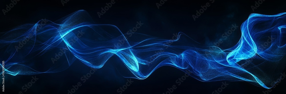 Obraz premium Abstract Blue Smoke Wave Background