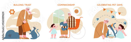 Pet Celebration and Companionship Vector Illustration