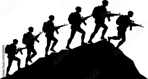 American military, soldiers, helicopter, army, special forces,  vector bundle