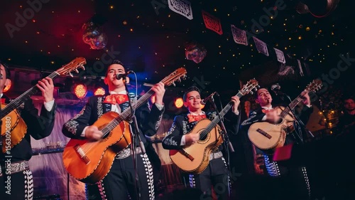 Mariachi band performing on stage