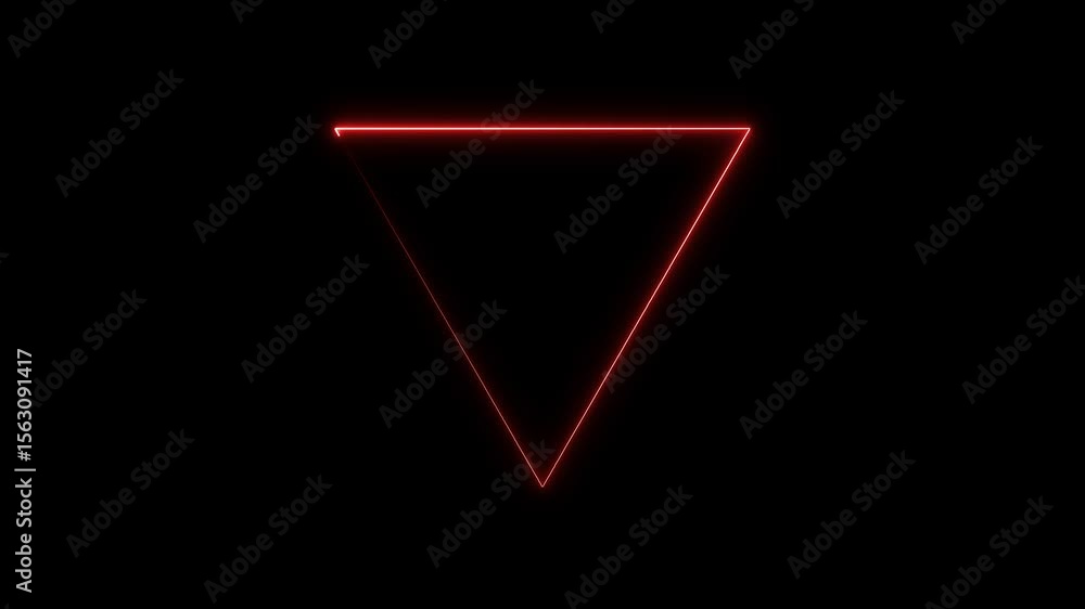 Glowing neon cyan color triangle icon animation on black background.Glowing neon cyan color triangle icon animation on black background. Seamless loop.4k Glowing neon cyan color triangle icon animation on black background.Glowing neon cyan color triangle icon animation on black background. Seamless loop.4k