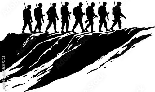 American Military Soldiers Army, and Helicopter Silhouette 