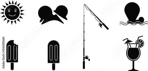 Fun Activities, Ice Creams, and Fishing Gear in a Relaxing Beach Environment