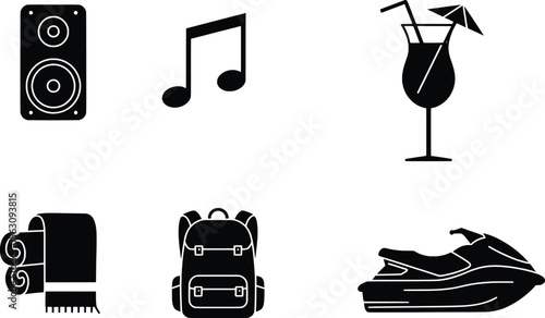 Enjoying Fun Activities with Drinks, Music, and Water Sports in a Vibrant Outdoor Setting