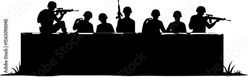 military, soldiers, helicopter, army, special forces,   vector  bundle