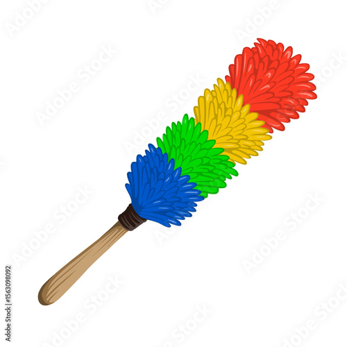 Illustration of a Colorful Feather Duster