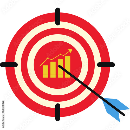 Flat Business Target Icon