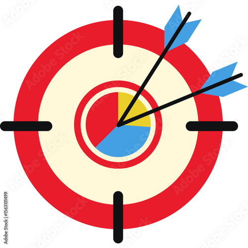 Flat Business Target Icon