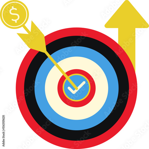 Flat Business Target Icon