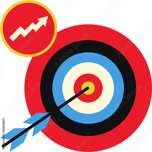 Flat Business Target Icon