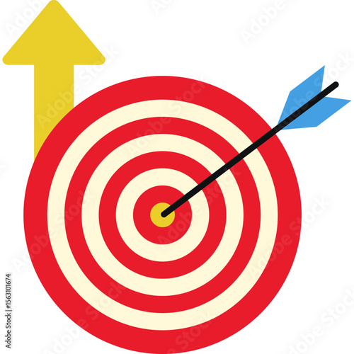 Flat Business Target Icon