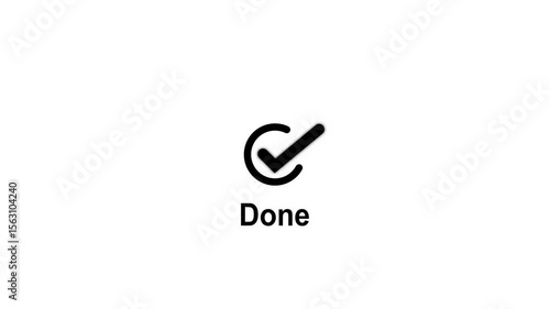 Abstract glowing tick mark of glowing text for done. Check mark symbol. approved tick mark icon, Check mark icon animation , right mark icon. check box. 4k motion video.