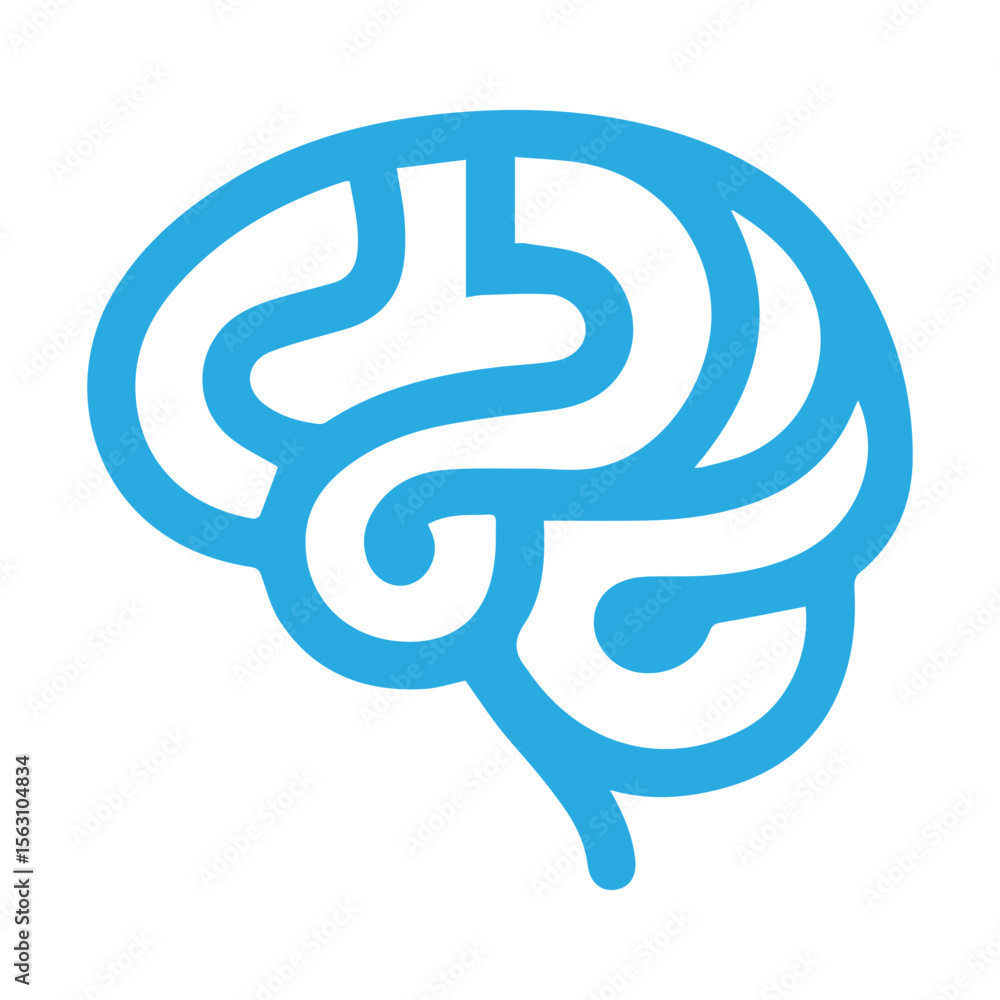 Obraz premium Brain line art