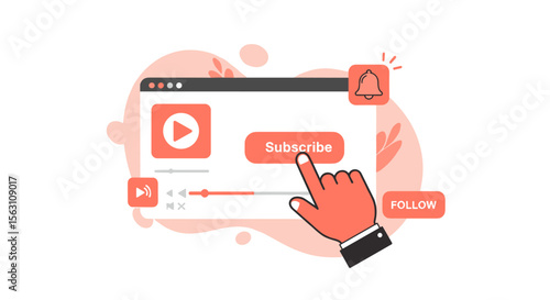 Online content engagement vector illustration in flat style for web design and promotion