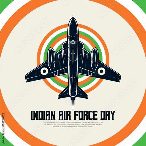 Happy Indian Airforce Day Social Media Post Festival Greeting Design