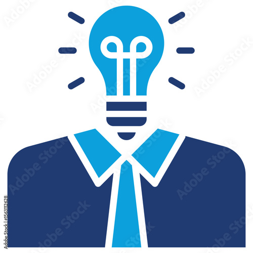 Founder Flat Blue Icon