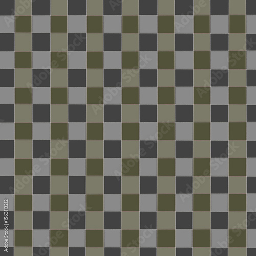 Olive and gray seamless checkered pattern