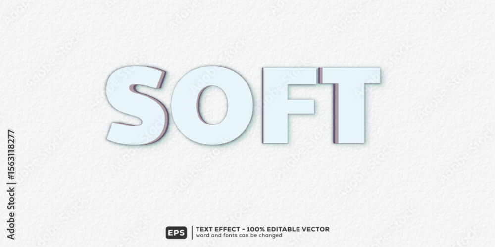 Fototapeta premium Soft 3D Cartoon Editable Text Effect | Premium Font Template